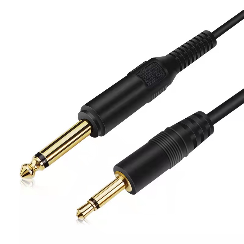 6.35MM mono male jack to 3.5MM stereo Male audio cable