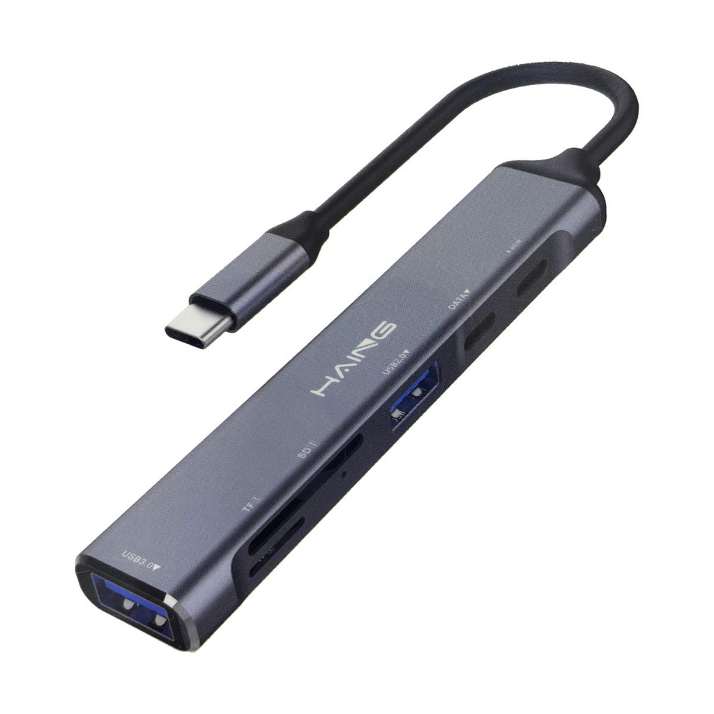 HAING HI-0601-TPC Type-C to 6 Port Multifunction Adapter